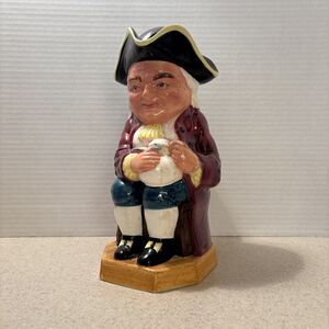 Vintage Toby Jug Lamp Project Design By Burlington Ware England 9.5” Tall